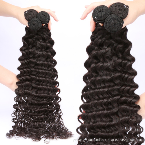 Cheap Mink Brazilian Cuticle Aligned 100% Virgin Deep Curly Wave Human Hair Bundle Extension Human Hair Products For Black Women